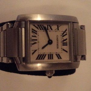 Cartier ladies tank watch stainless steel vintage